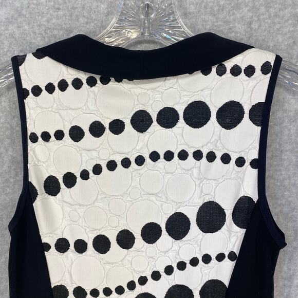 ✨ Joseph Ribkoff Polka Dot Cowl Neck Dress | Size 4 - Picture 7 of 13